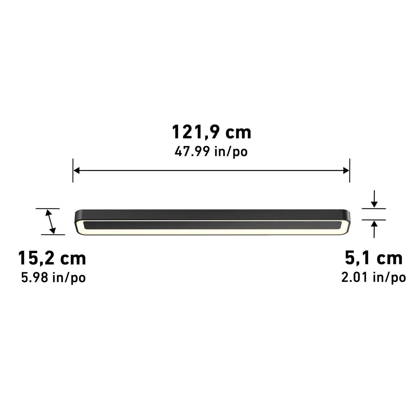 Aiden 48 in. LED modern flush mount light 5 CCT