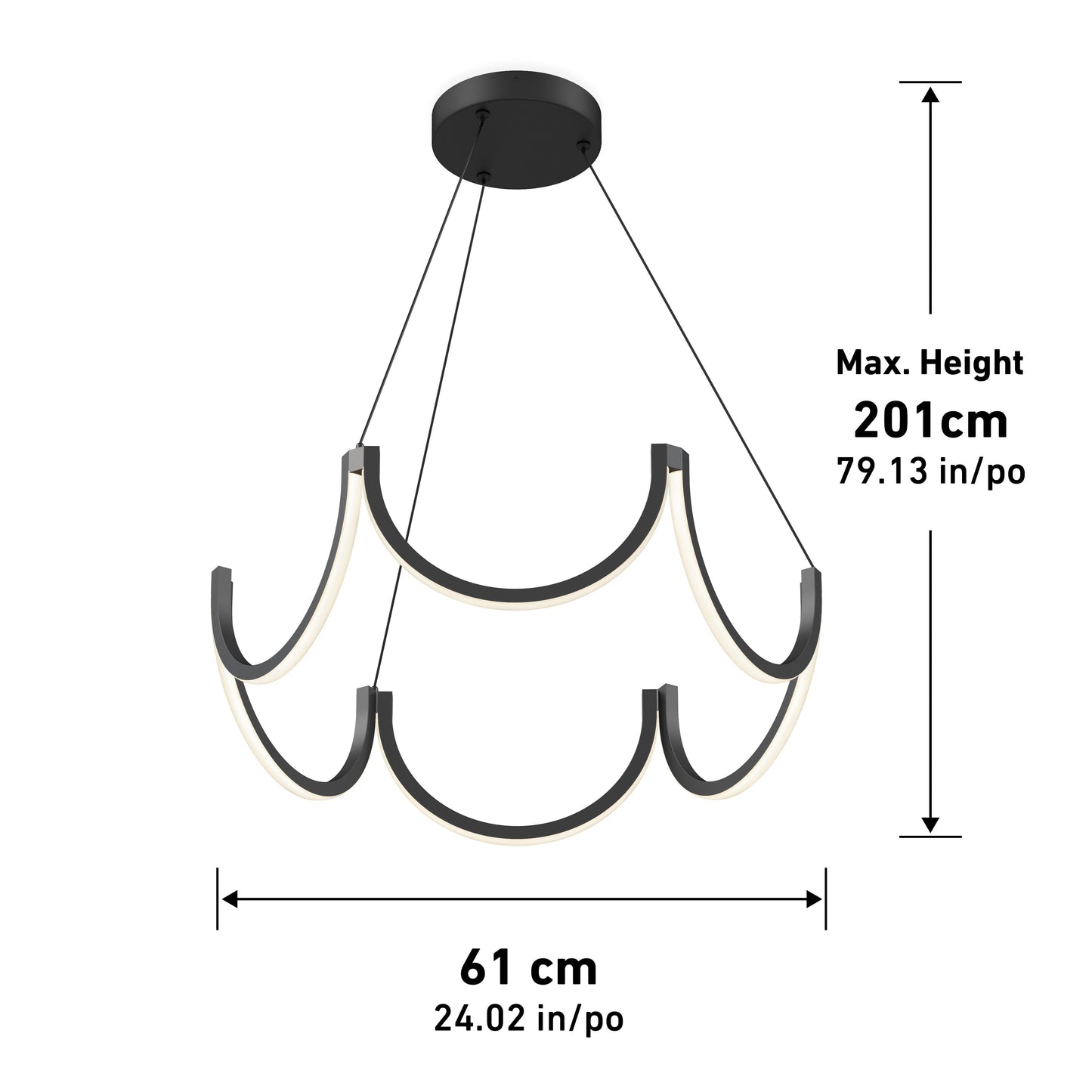 Adelia LED pendant light 5 CCT