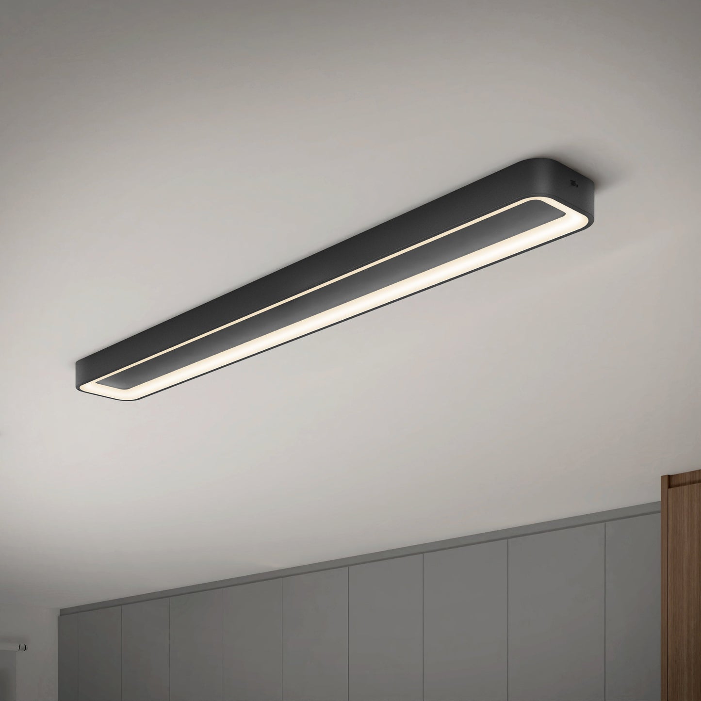 Aiden 48 in. LED modern flush mount light 5 CCT