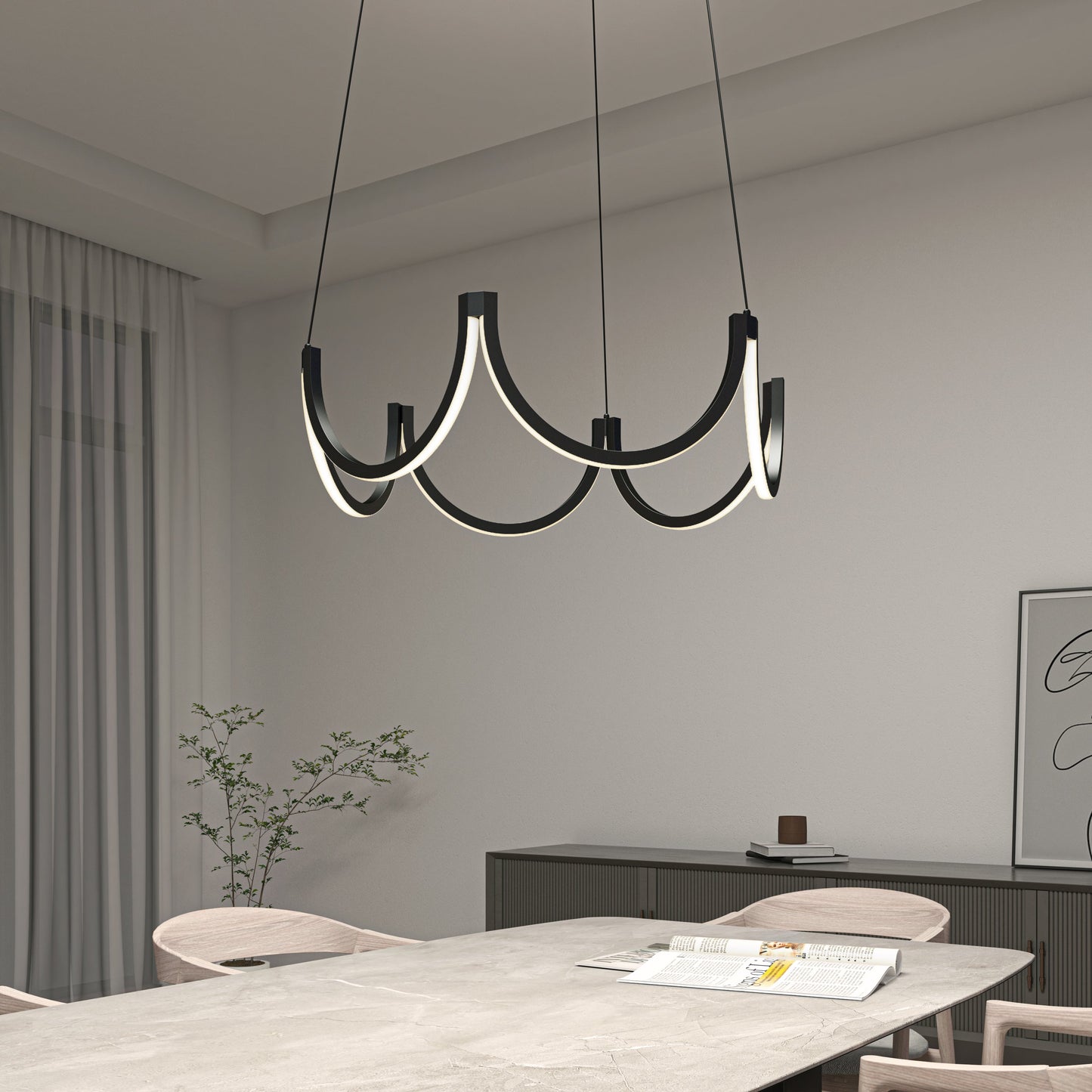 Adelia LED pendant light 5 CCT