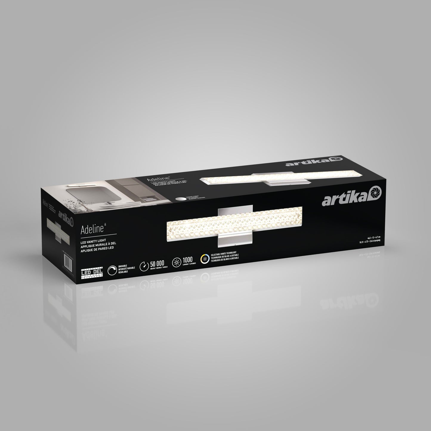 Adeline 18-in (46 cm) Integrated LED 3-CCT Vanity Light Bar for Bathroom