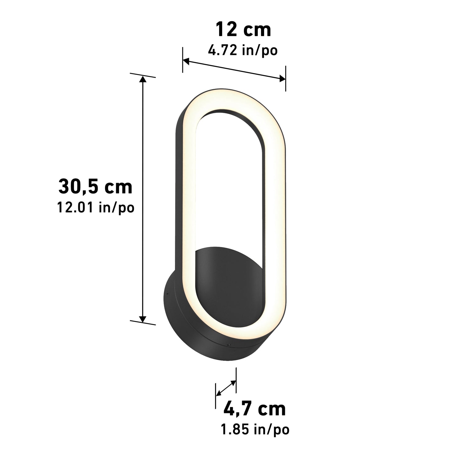 Aiden modern LED indoor-outdoor wall light 5 CCT