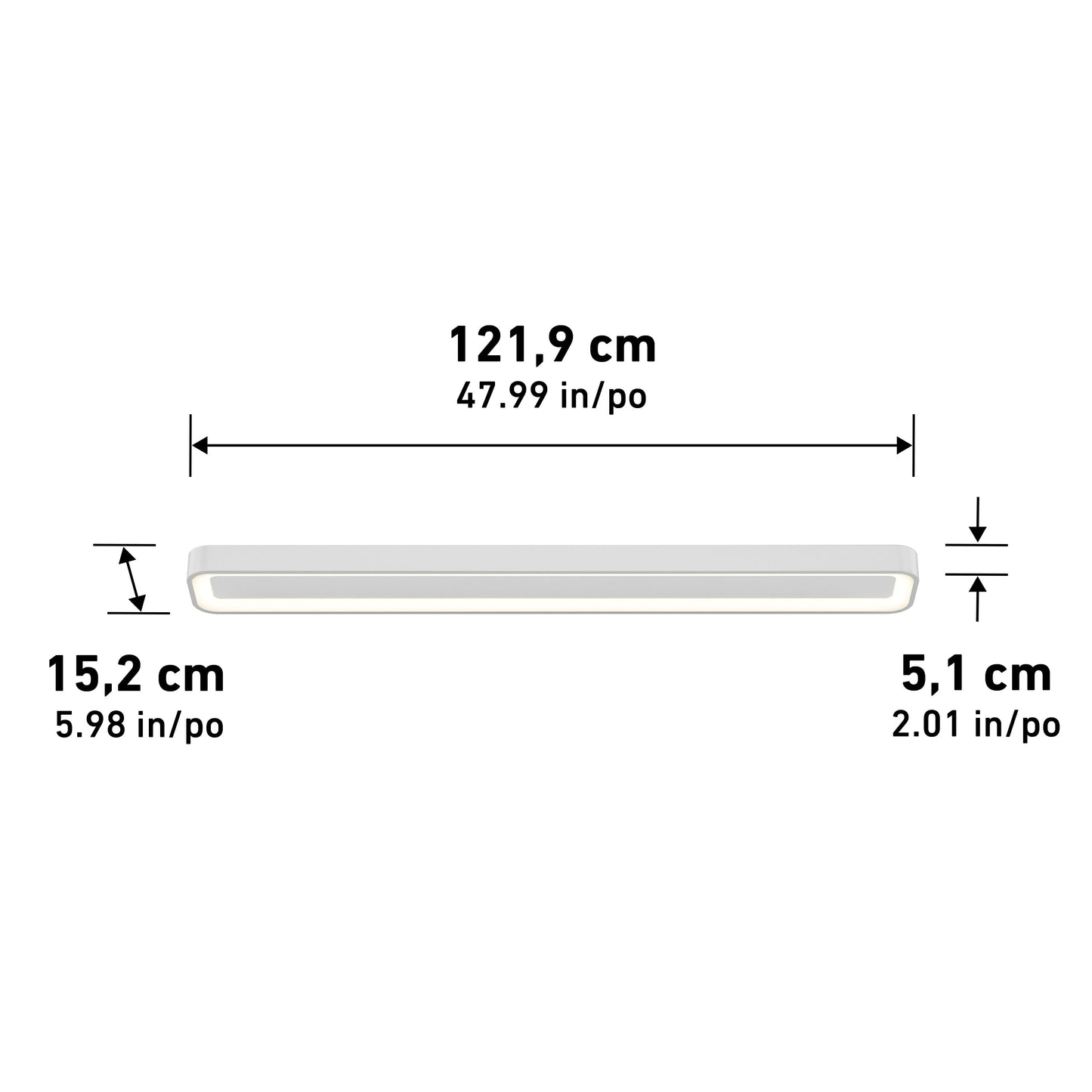Aiden 48 in. LED modern flush mount light 5 CCT