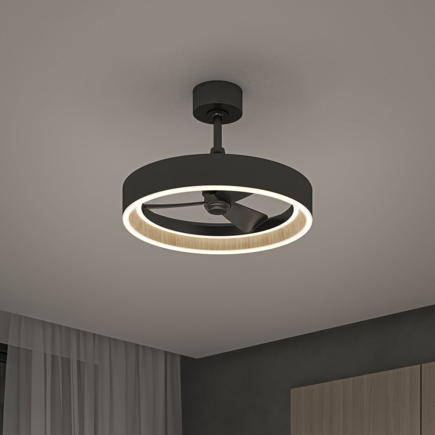 Alton 24 in. LED modern ceiling fan 3 speeds - with remote