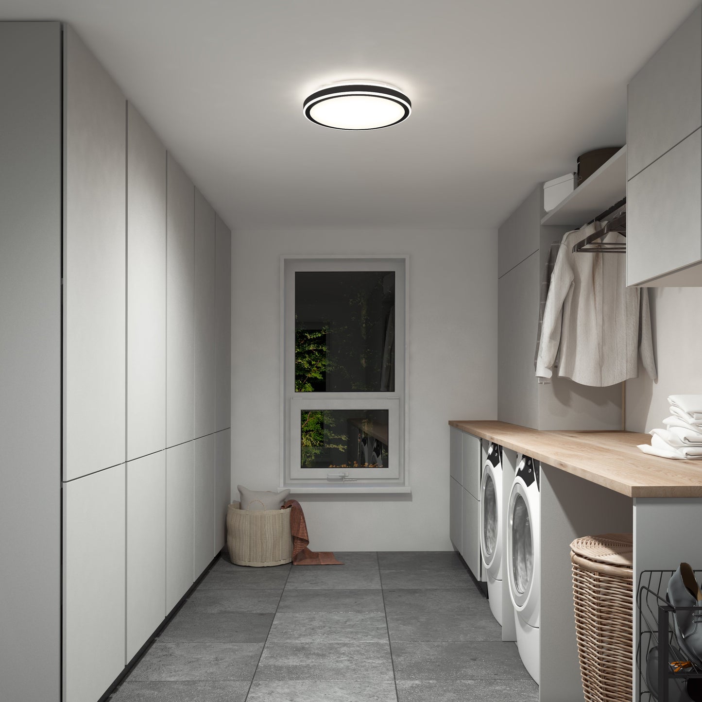 Altitude 15 in. LED modern flush mount light 5 CCT