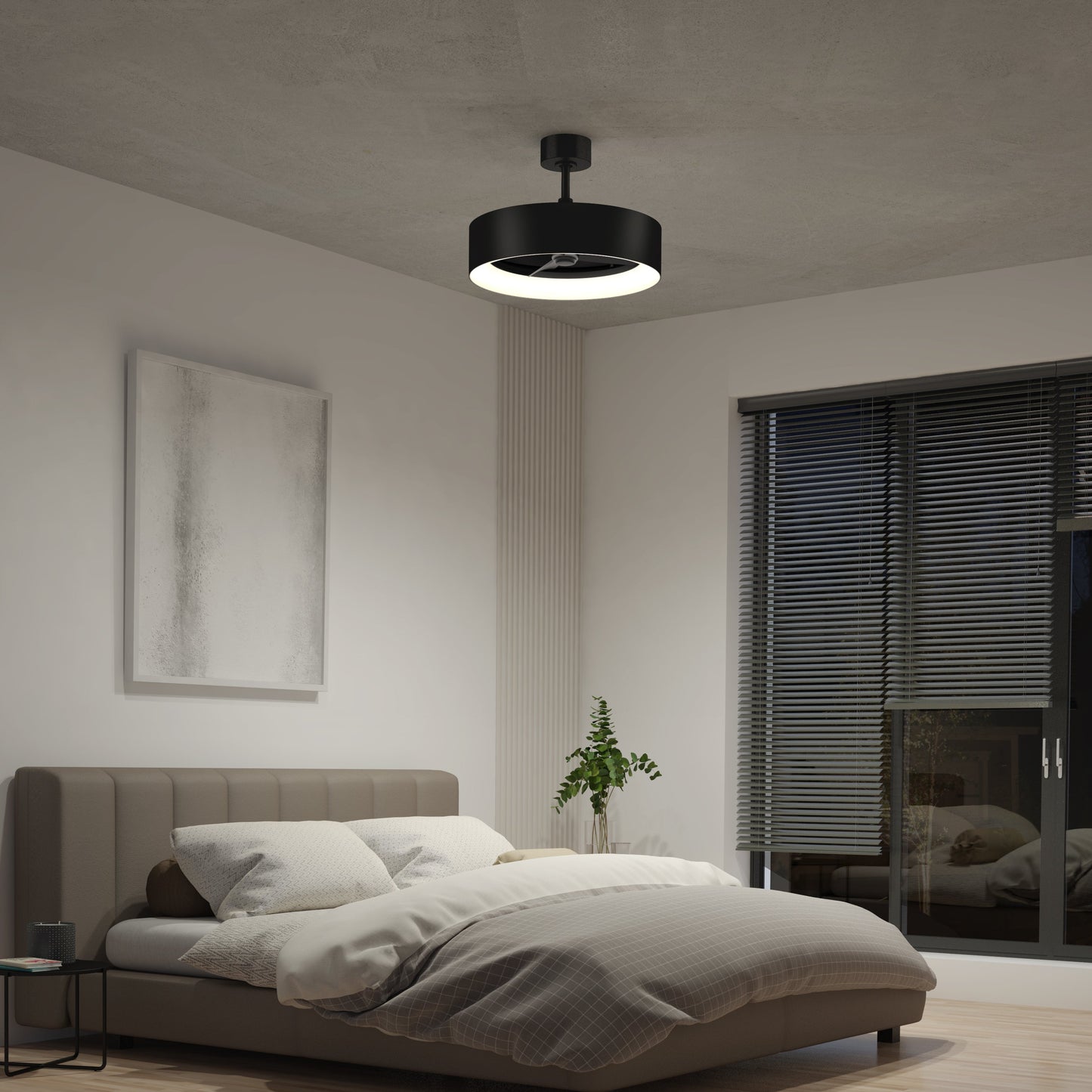 Aiden 24 in. LED modern ceiling fan 3 speeds - with remote