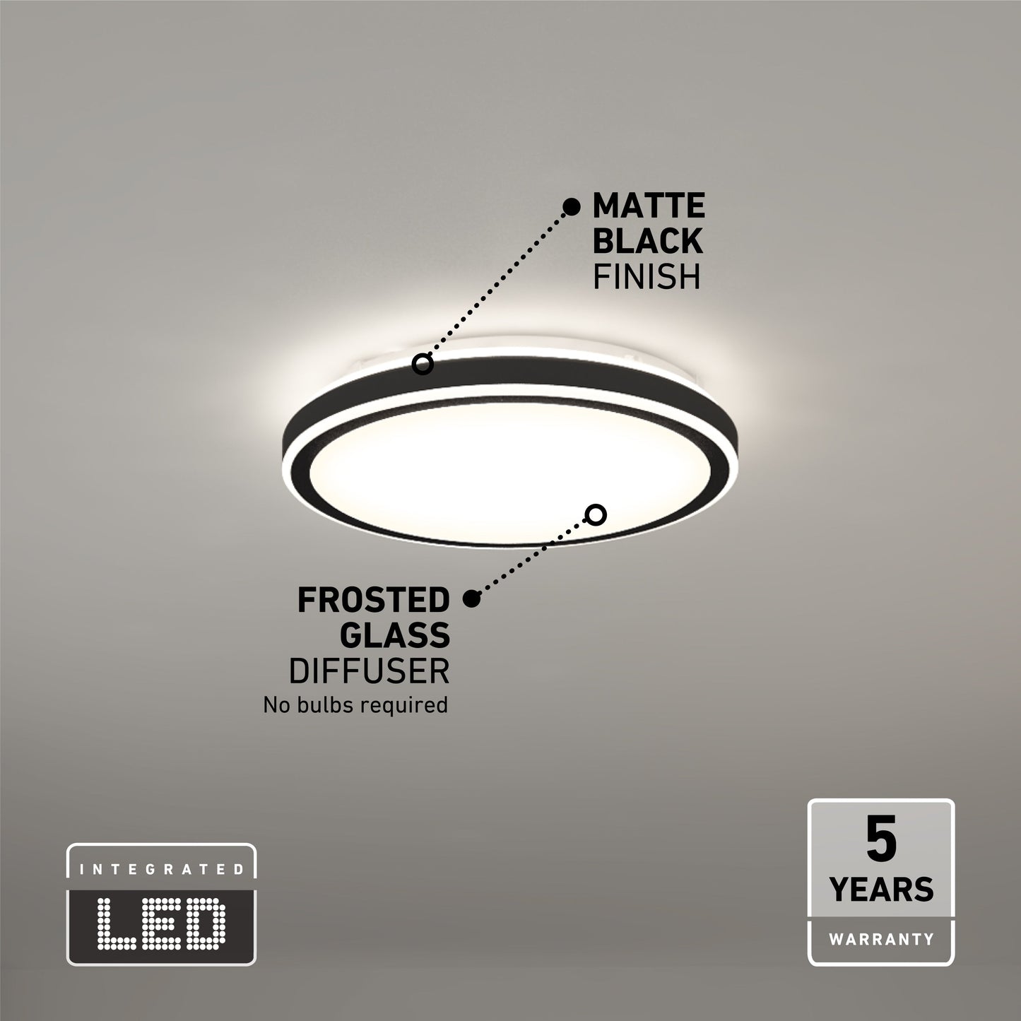 Altitude 15 in. LED modern flush mount light 5 CCT