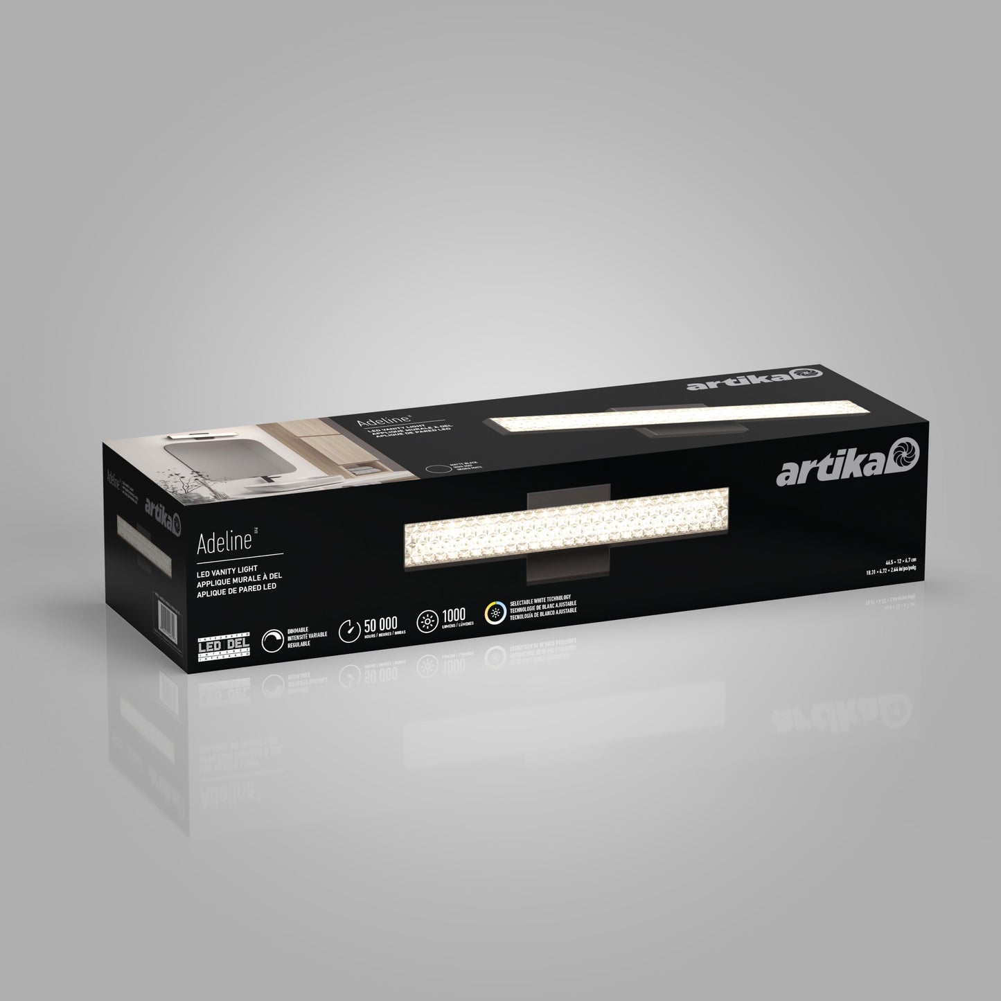 Adeline 18-in (46 cm) Integrated LED 3-CCT Vanity Light Bar for Bathroom