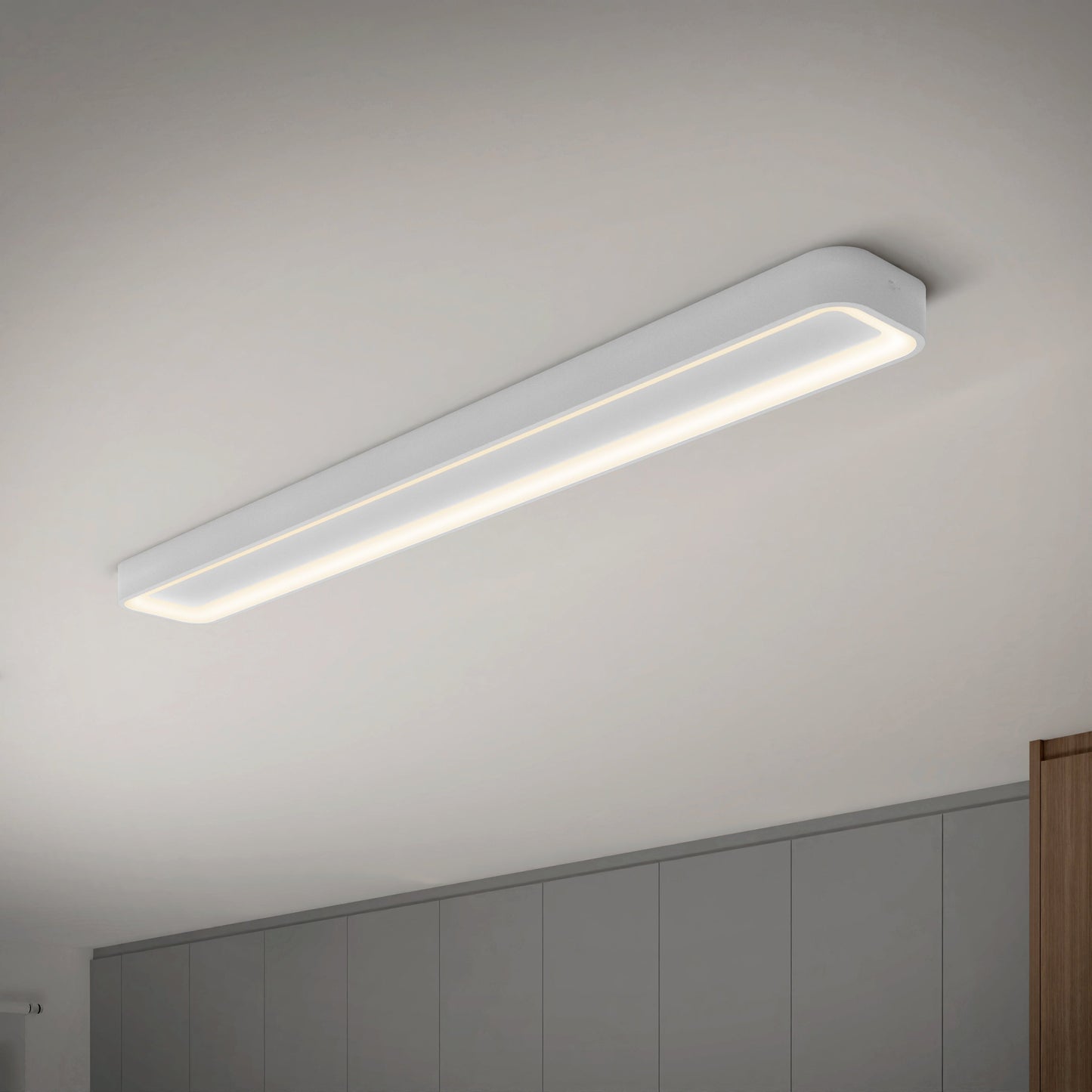 Aiden 48 in. LED modern flush mount light 5 CCT