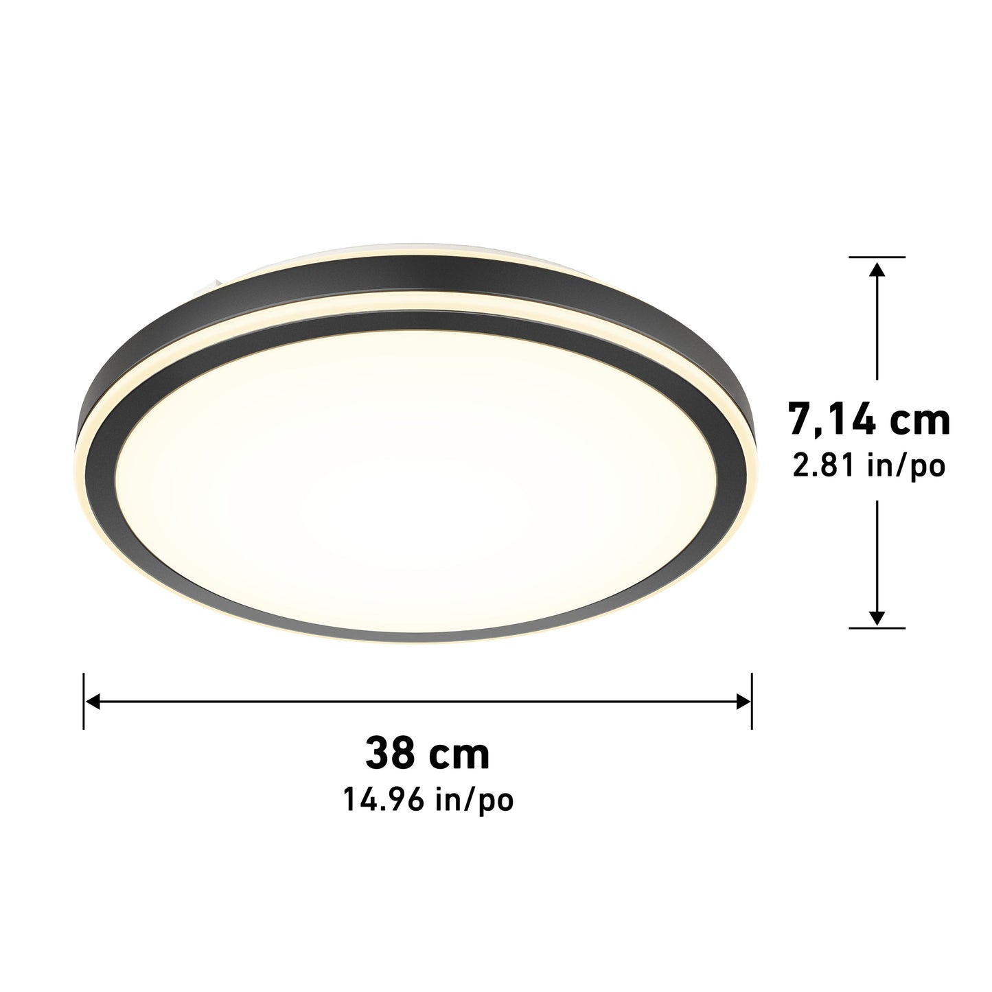 Altitude 15 in. LED modern flush mount light 5 CCT
