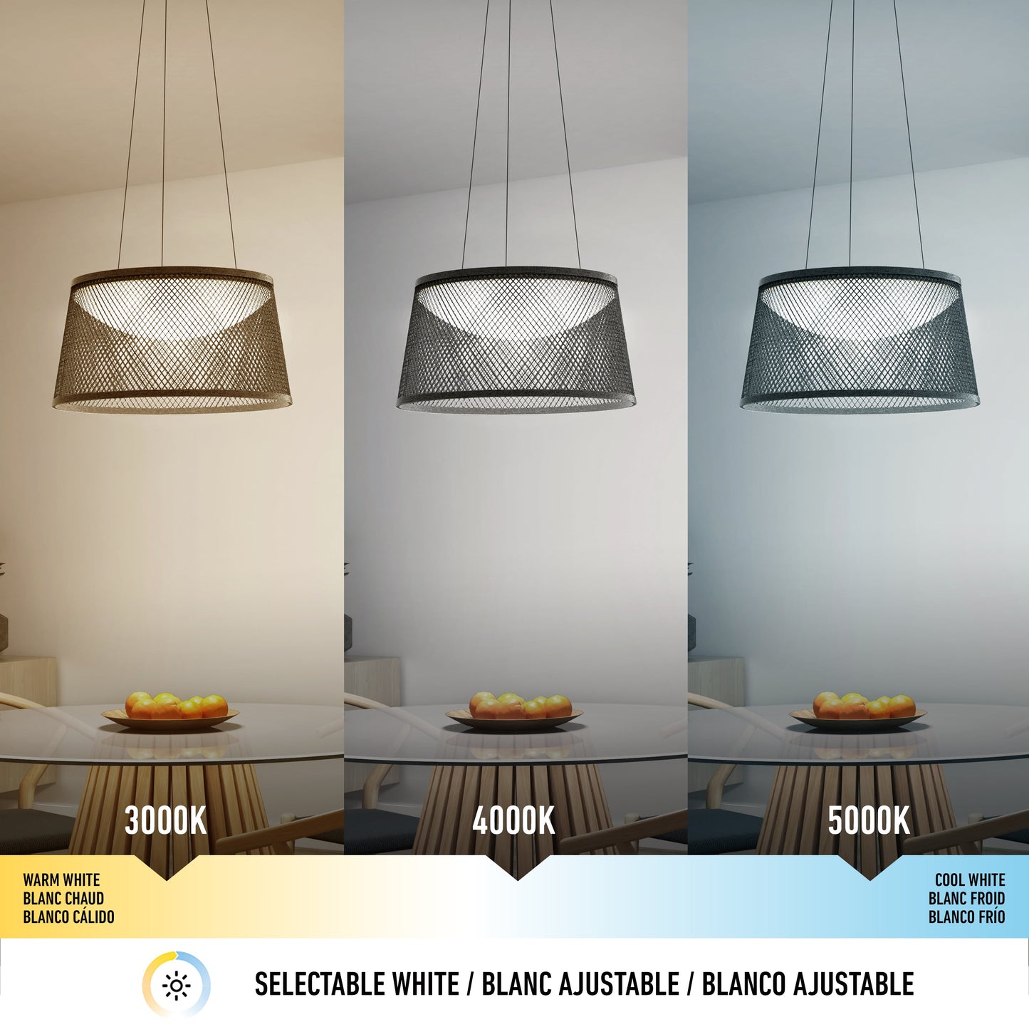 Adrian LED pendant light 3 CCT