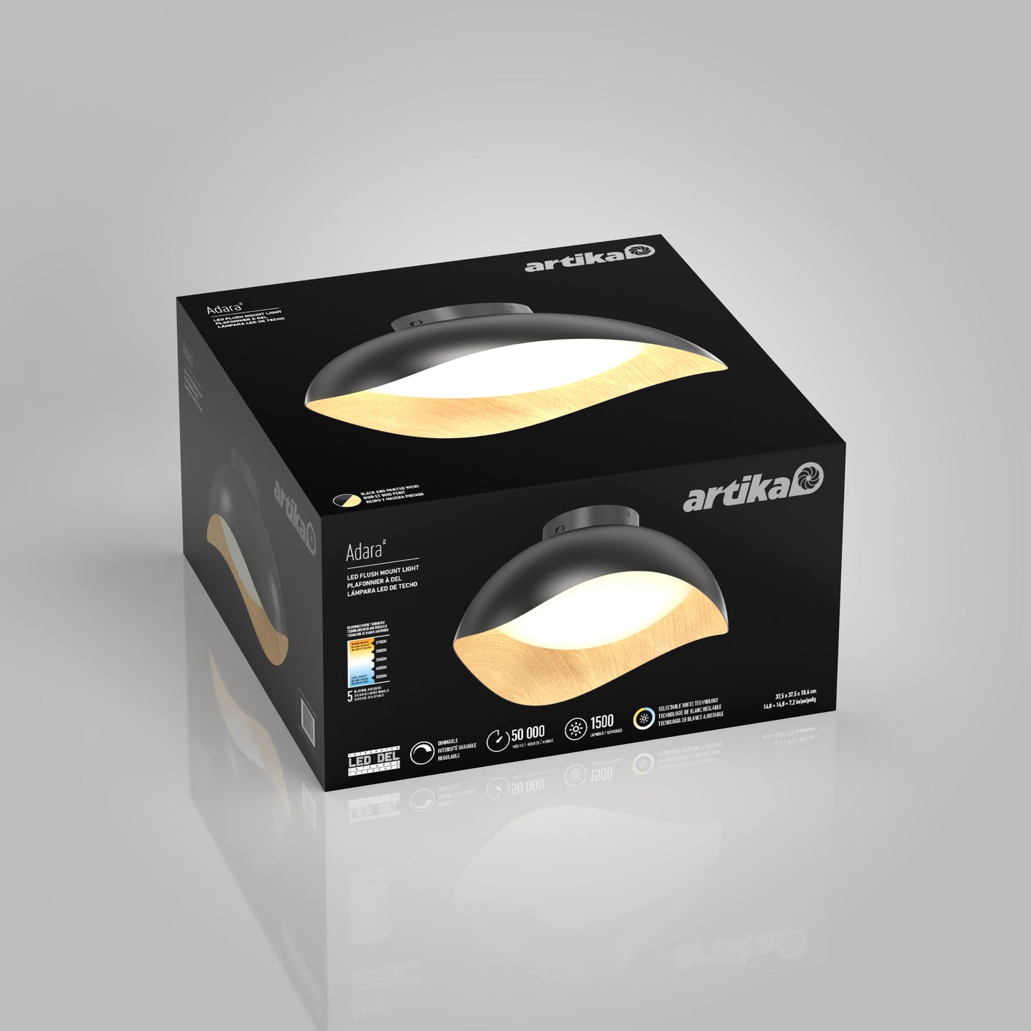 Adara 15 in. LED flush mount light 5 CCT