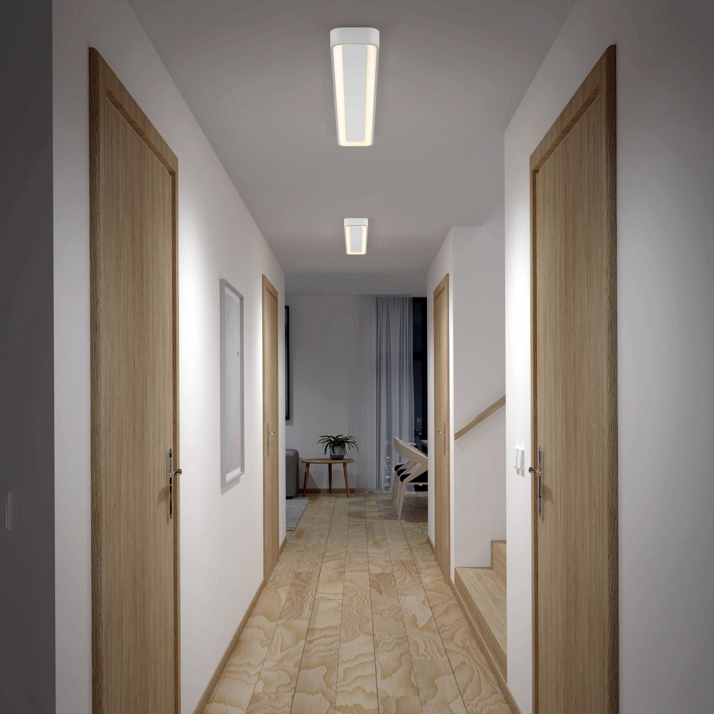 Aiden 48 in. LED modern flush mount light 5 CCT
