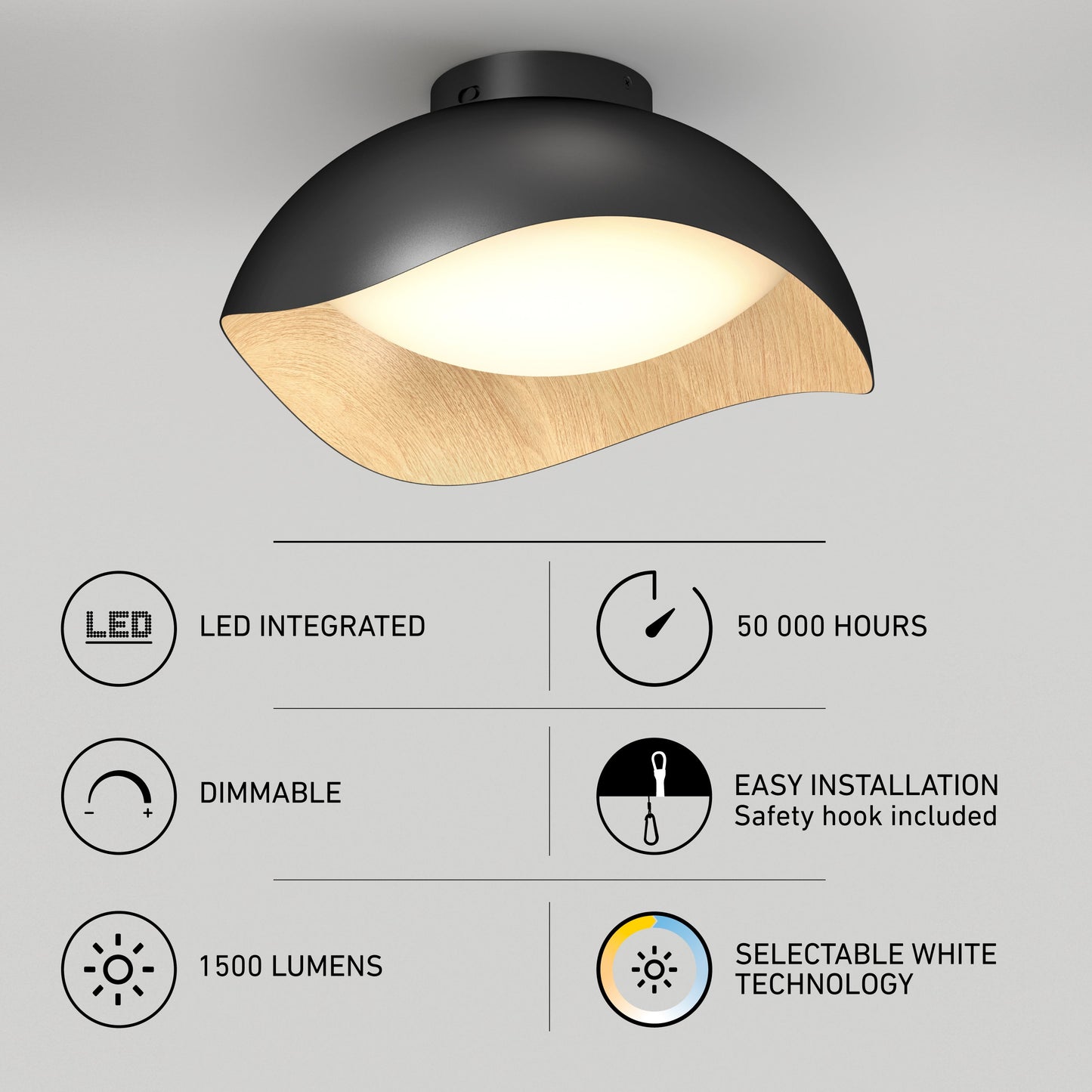 Adara 15 in. LED flush mount light 5 CCT