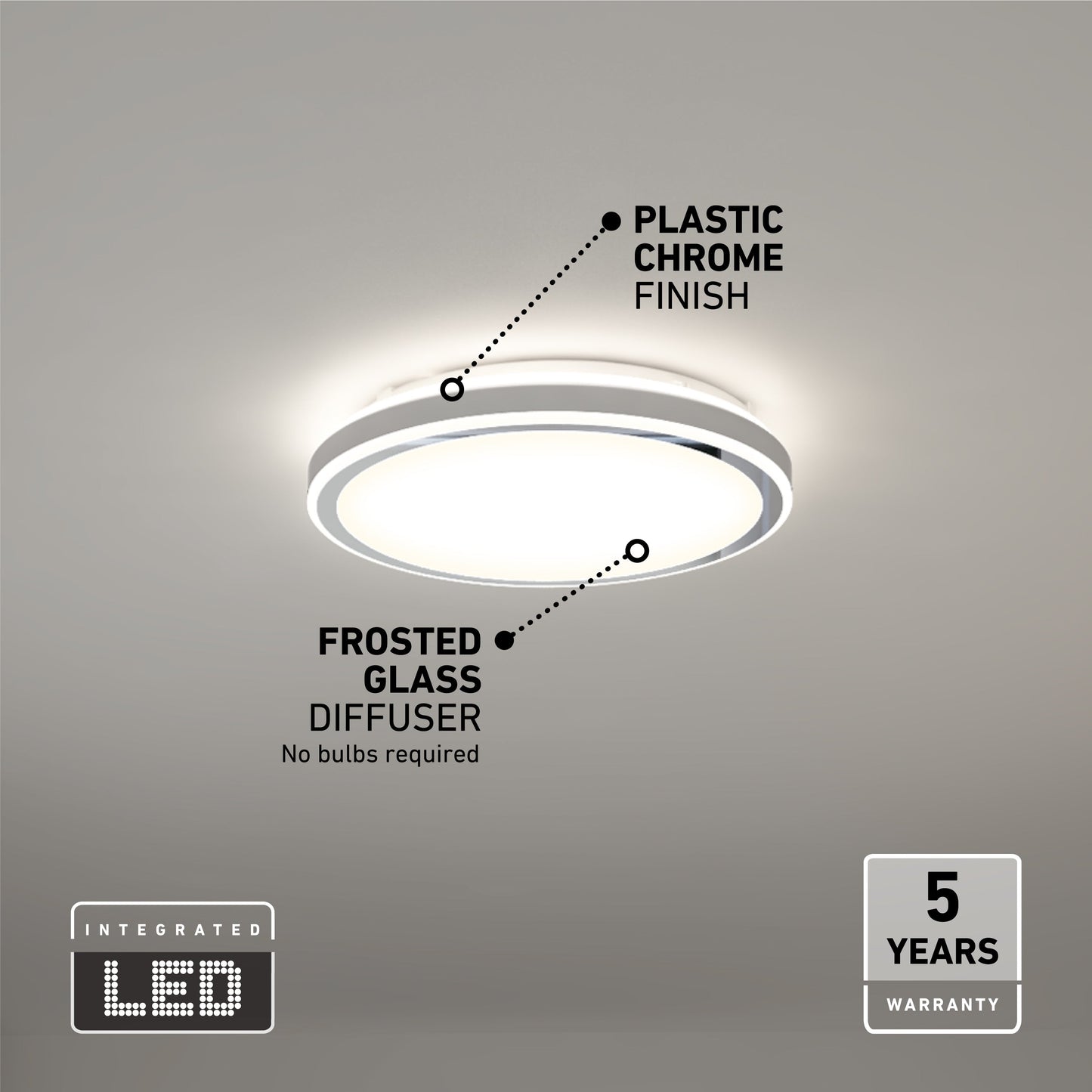 Altitude 15 in. LED modern flush mount light 5 CCT