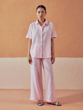 Dhiyona FL Women’s Light Pink Linen Blend Loose Relaxed Fit Co Ord Set
