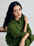 Dhiyona FL Women’s Green Linen Blend Co ord Set
