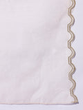 Dhiyona FL Women Off White Viscose Chanderi Embroidered A Line Kurta Set with Dupatta