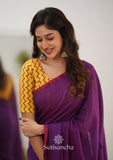 Dhiyona SS Sutisancha Dualtone Purple Handloom Cotton Saree