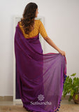 Dhiyona SS Sutisancha Dualtone Purple Handloom Cotton Saree