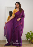 Dhiyona SS Sutisancha Dualtone Purple Handloom Cotton Saree