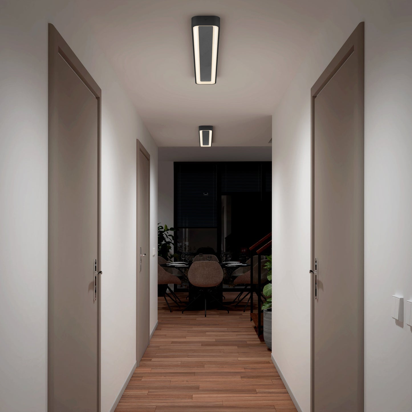 Aiden 48 in. LED modern flush mount light 5 CCT