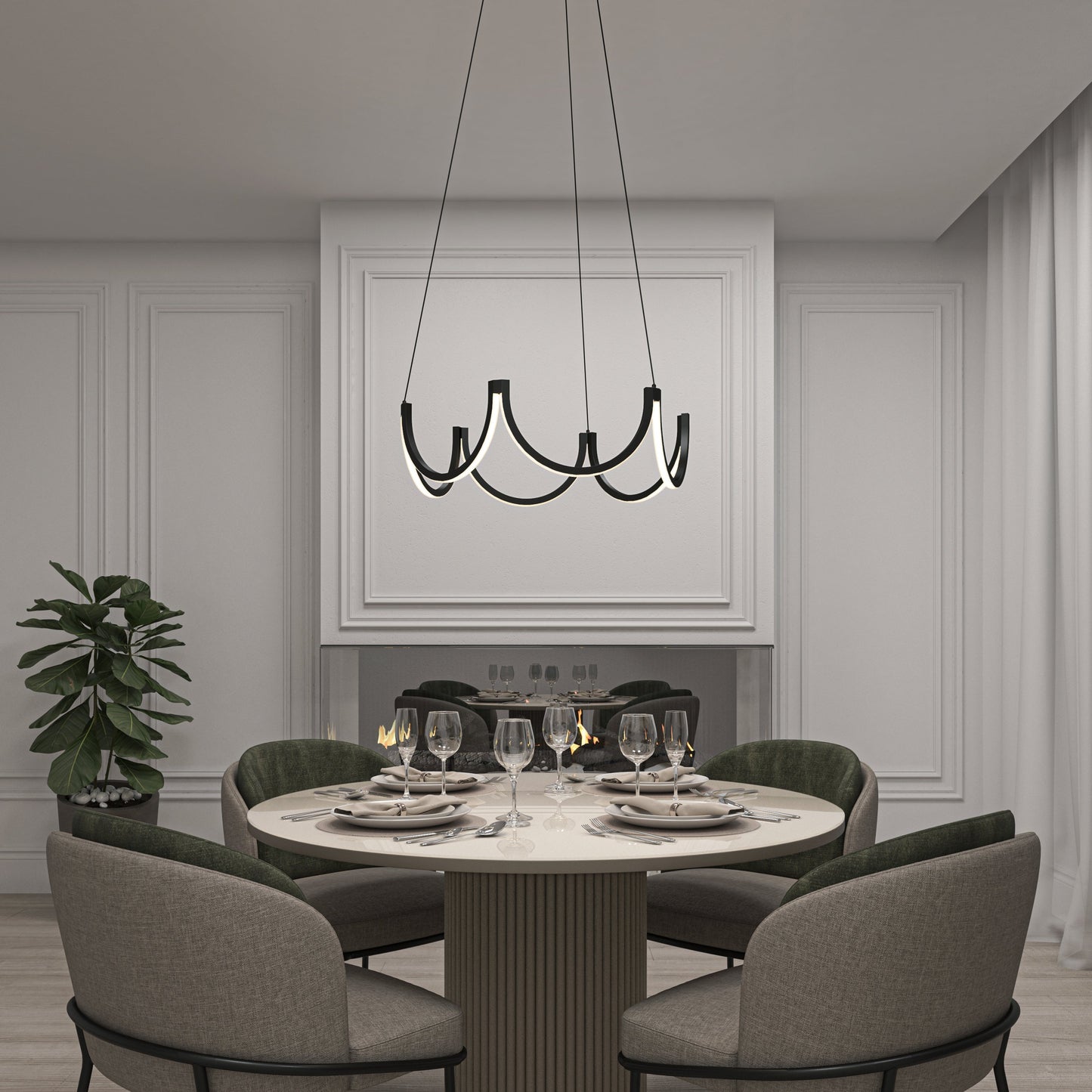 Adelia LED pendant light 5 CCT