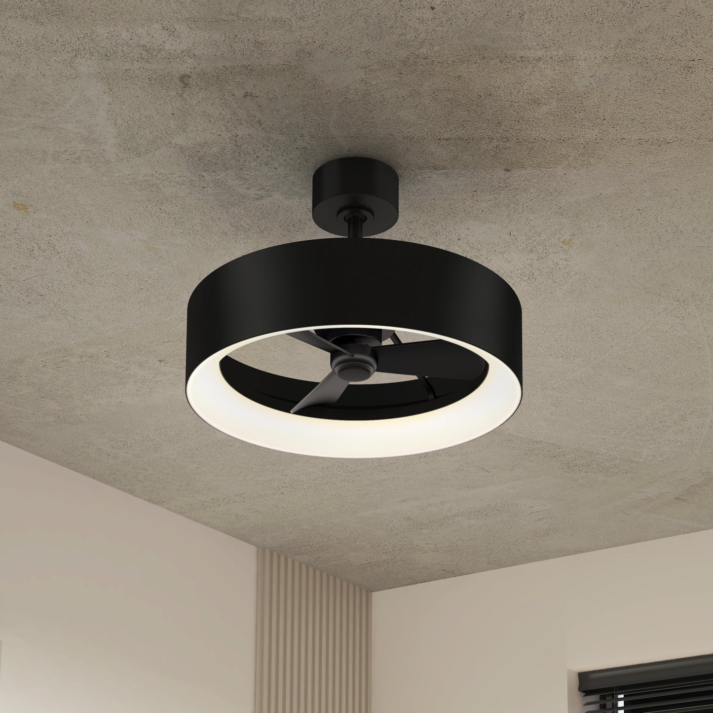 Aiden 24 in. LED modern ceiling fan 3 speeds - with remote