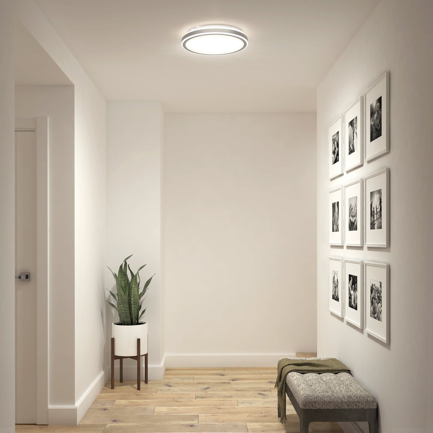 Altitude 15 in. LED modern flush mount light 5 CCT