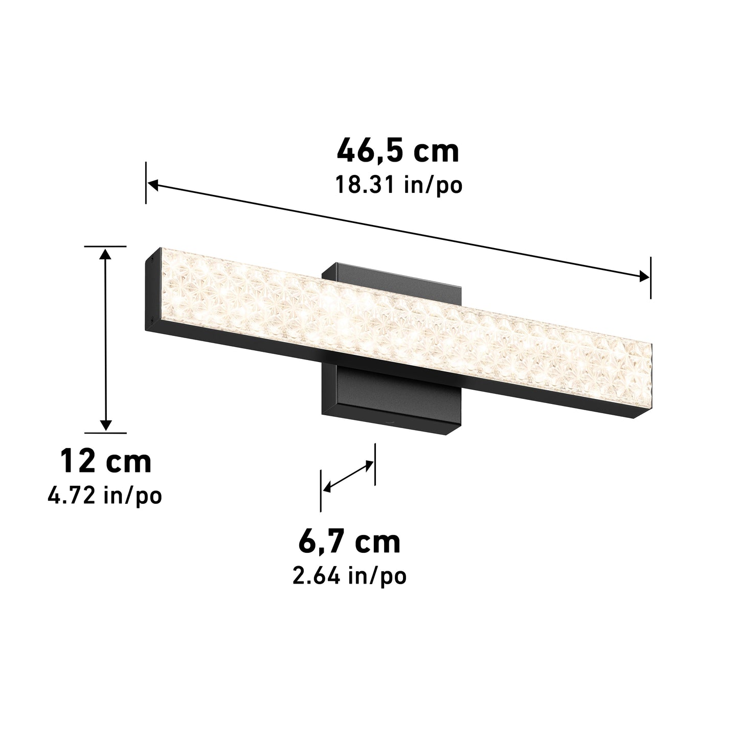 Adeline 18-in (46 cm) Integrated LED 3-CCT Vanity Light Bar for Bathroom