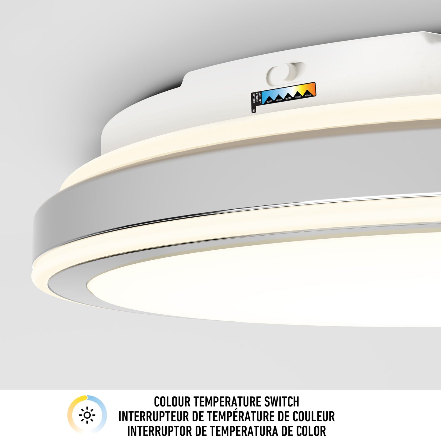 Altitude 15 in. LED modern flush mount light 5 CCT