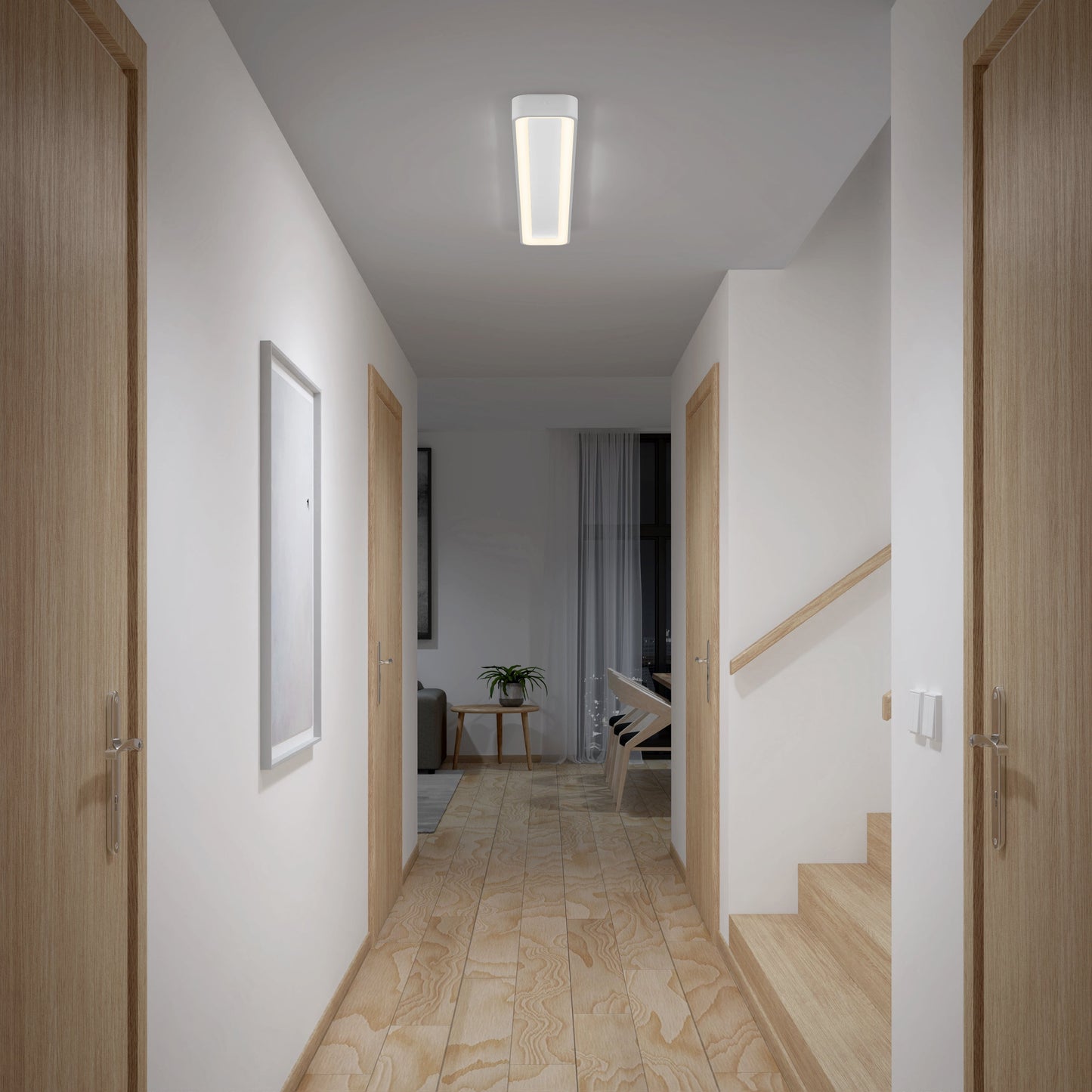Aiden 48 in. LED modern flush mount light 5 CCT