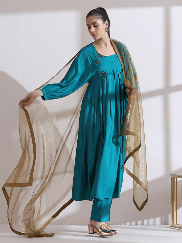 Dhiyona ST 1 Pc Dupatta - Golden Dual Shade Glass Tissue Dupatta