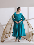 Dhiyona ST 1 Pc Dupatta - Golden Dual Shade Glass Tissue Dupatta