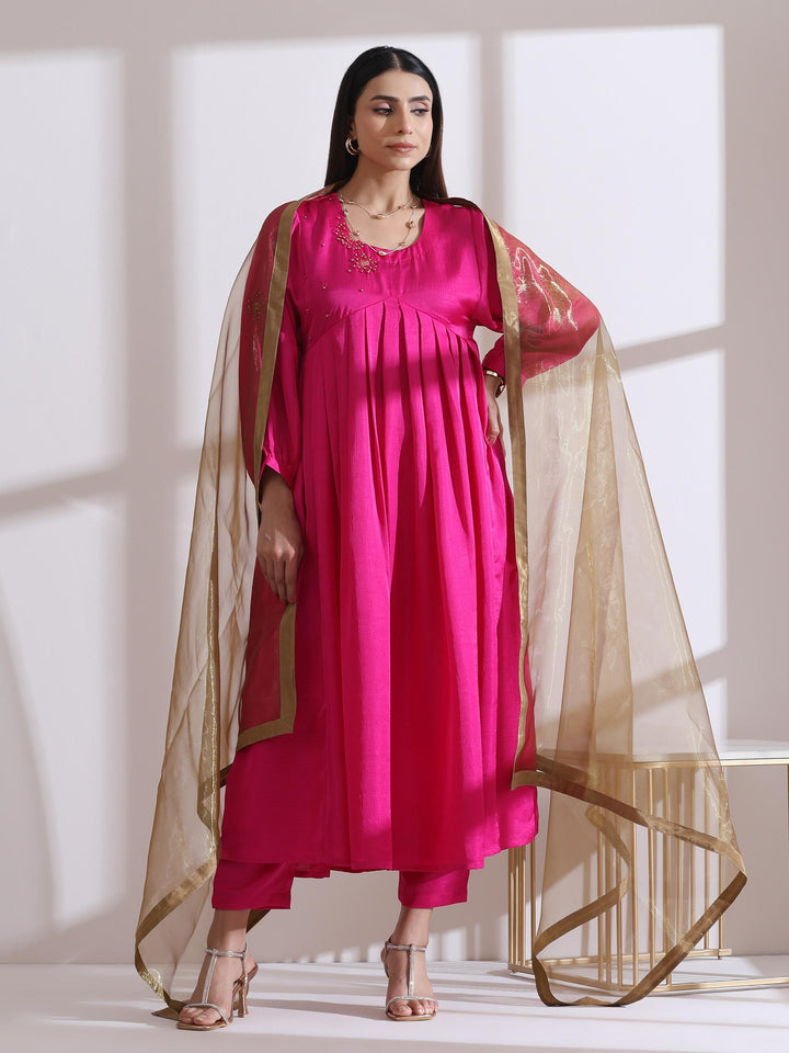 Dhiyona ST 1 Pc Dupatta - Golden Dual Shade Glass Tissue Dupatta